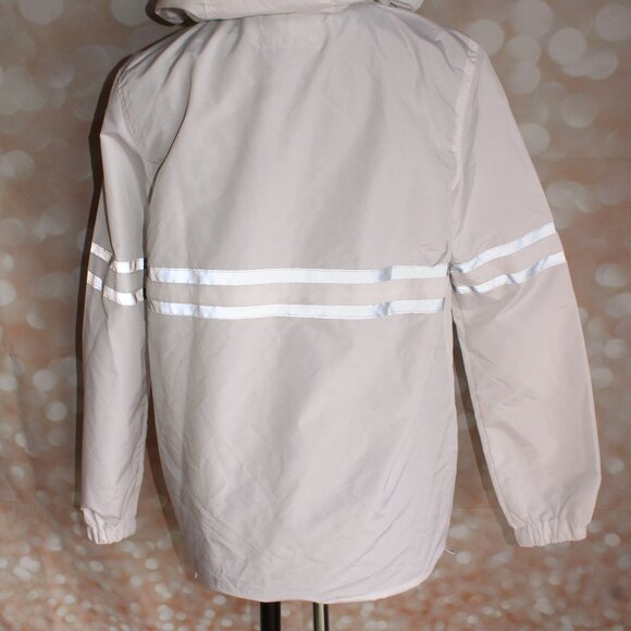Ninth Hall Milas White & Reflective Striped Anorak Jacket Women's Size Small - Picture 6 of 11
